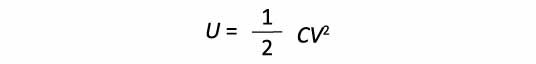 U = 1/2 CV^2