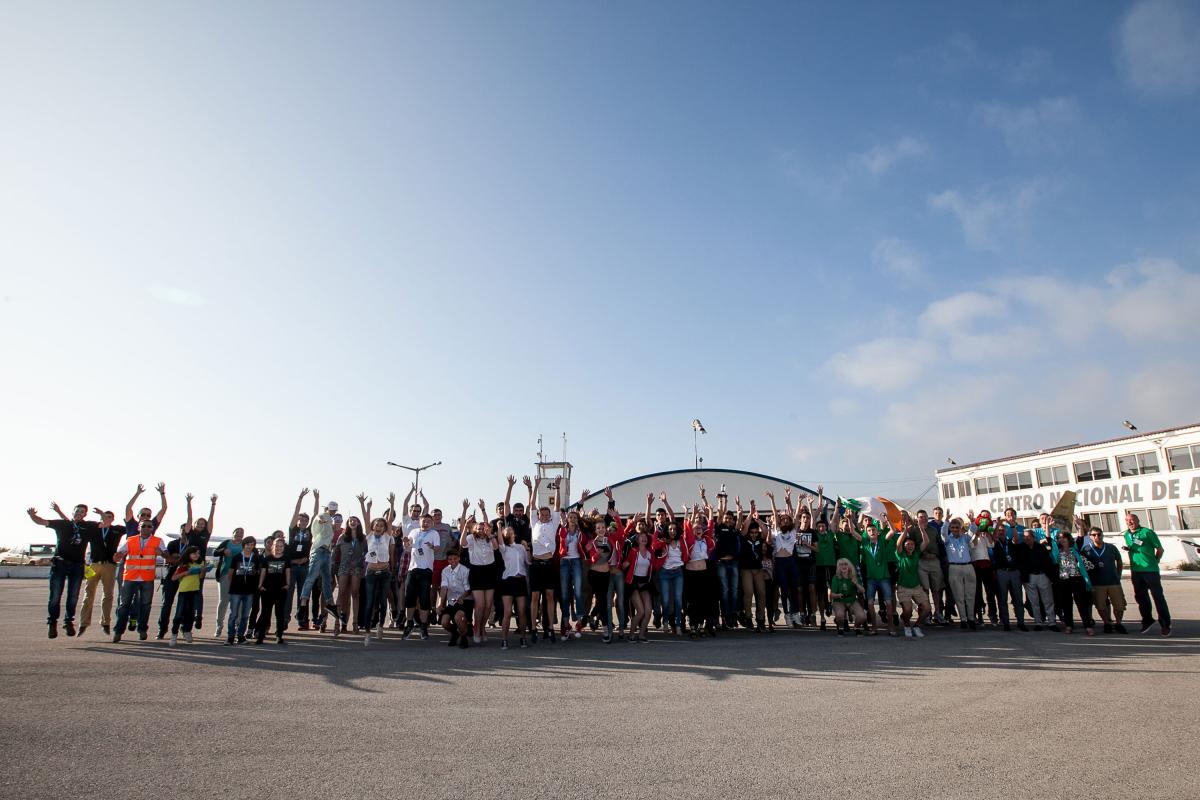 The European CanSat Competition participants and crew achieve lift-off!