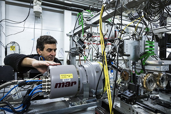 Scientist Mohamed Mezouar, who is responsible for beamline ID27