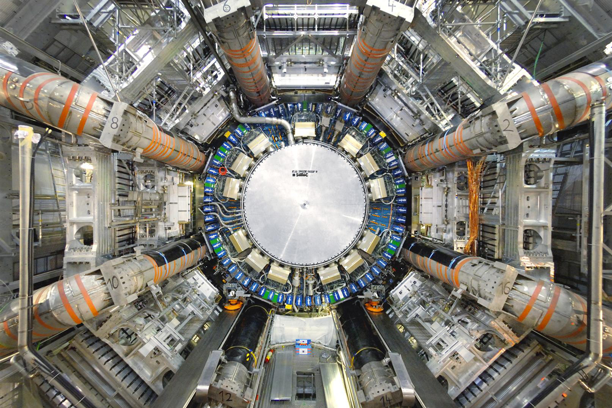 The ATLAS experiment (pictured here) was one of two experiments at CERN that provided the first evidence of a Higgs boson particle in 2012